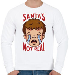 printfashion Mikulás nem létezik - Férfi pulóver - Fehér (5528994)