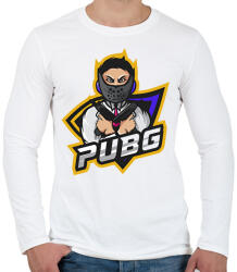 printfashion PUBG - Férfi hosszú ujjú póló - Fehér (2032654)