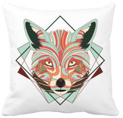 printfashion Fox art - Párnahuzat, Díszpárnahuzat - Fehér (3113622)