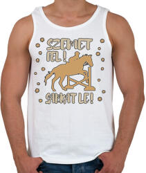 printfashion Szemet fel, sarkat le - Férfi atléta - Fehér (12717290)