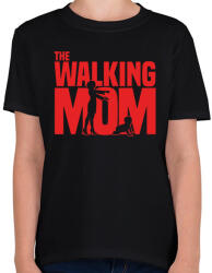 printfashion The Walking Mom - Gyerek póló - Fekete (1238440)