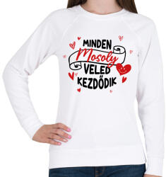 printfashion Minden mosoly - Női pulóver - Fehér (11640842)