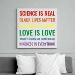 printfashion Love is LOVE - Vászonkép - Fehér (6630305)