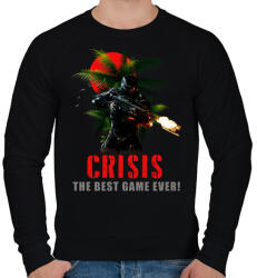 printfashion crisis - Férfi pulóver - Fekete (2671390)