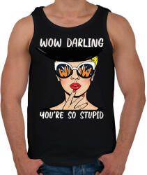 printfashion Wow Darling - Pop art - Férfi atléta - Fekete (7101607)