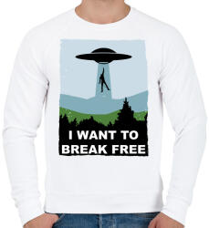 printfashion I want to break free - Férfi pulóver - Fehér (1150927)