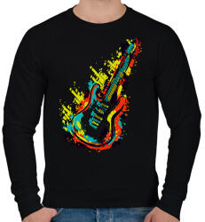 printfashion Gitár - Férfi pulóver - Fekete (16117747)