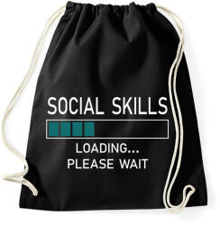 printfashion Social skills (white) - Sportzsák, Tornazsák - Fekete (7030635)