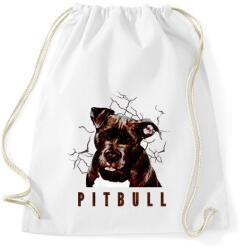 printfashion Pitbull - Sportzsák, Tornazsák - Fehér (1339711)