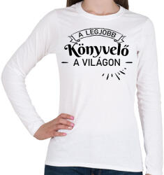 printfashion A legjobb könyvelő a világon - Női hosszú ujjú póló - Fehér (6542187)