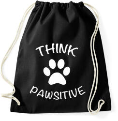 printfashion Think pawsitive - Sportzsák, Tornazsák - Fekete (2236442)