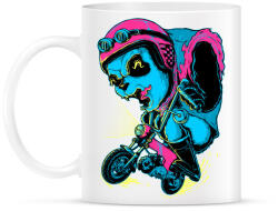 printfashion Motoros panda - Bögre - Fehér (787669)