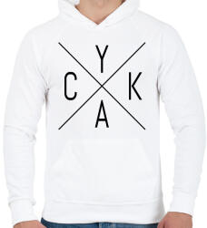 printfashion Cyka Minimal - Férfi kapucnis pulóver - Fehér (2338352)