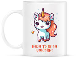 printfashion Born to be an unicorn - Bögre - Fehér (14183390)
