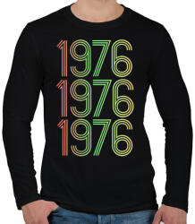 printfashion 1976 - Férfi hosszú ujjú póló - Fekete (4274957)