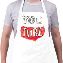 printfashion YouTube - Kötény - Fehér (4904553)