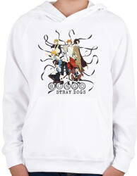 printfashion Bungo Stray Dogs - Gyerek kapucnis pulóver - Fehér (16543258)