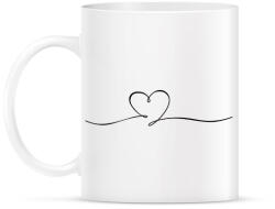 printfashion Szerelem vonal - Bögre - Fehér (6021048)
