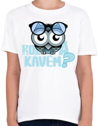 printfashion hol a kávémowl - Gyerek póló - Fehér (6136135)