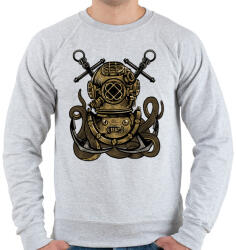 printfashion Búvár polip - Férfi pulóver - Sport szürke (808663)