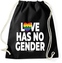 printfashion Love has no gender - humanista grafika - LMBT / LMBTQI (126) - Sportzsák, Tornazsák - Fekete (3911568)