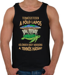 printfashion A Föld lapos - Férfi atléta - Fekete (13208783)