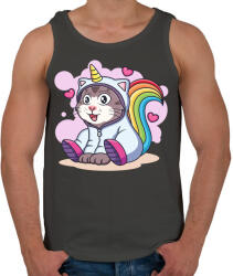 printfashion Cicakornis - Férfi atléta - Sötétszürke (4791038)