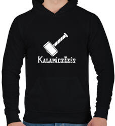 printfashion Kalapácsesés - Hammerfall - Férfi kapucnis pulóver - Fekete (2251450)