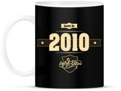 printfashion born-in-2010-cream-choco - Bögre - Fekete (795039)