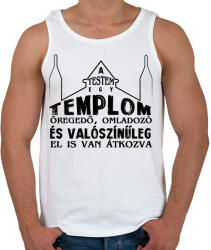 printfashion A testem egy templom - Férfi atléta - Fehér (7521167)