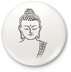 printfashion buddha - Kitűző, hűtőmágnes - Fehér (15803857)