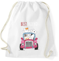 printfashion best friend macska - Sportzsák, Tornazsák - Fehér (14972936)