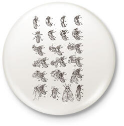 printfashion Kabóca - Kitűző, hűtőmágnes - Fehér (15941285)