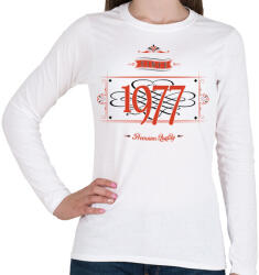 printfashion since-1977-red-black - Női hosszú ujjú póló - Fehér (529780)