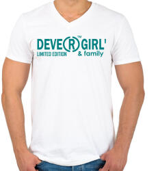 printfashion devergirl - Férfi V-nyakú póló - Fehér (6841604)