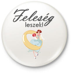 printfashion Feleség leszek! - Kitűző, hűtőmágnes - Fehér (6310256)