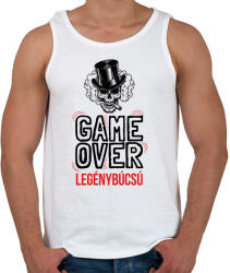 printfashion Game over - legénybúcsú - Férfi atléta - Fehér (6207881)