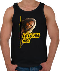 printfashion Láttam ám - Jézus mém - Férfi atléta - Fekete (14433774)