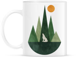 printfashion Farkas és a hegyek 4 - Bögre - Fehér (5234150)