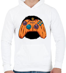 printfashion Tök joystick - Férfi kapucnis pulóver - Fehér (14312272)