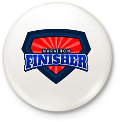printfashion MARATHON FINISHER - Kitűző, hűtőmágnes - Fehér (9542062)