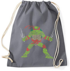 printfashion Ninja teknőc - Sportzsák, Tornazsák - Grafitszürke (71394)