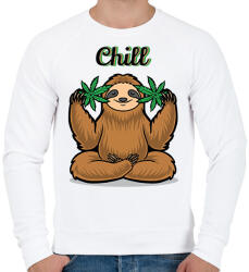 printfashion Chill - Lajháros - Férfi pulóver - Fehér (6590036)