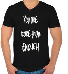 printfashion You are more than enough - Férfi V-nyakú póló - Fekete (2472374)