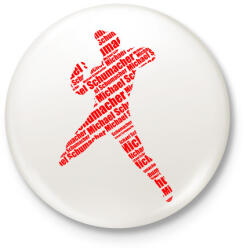 printfashion Schumacher - Kitűző, hűtőmágnes - Fehér (3087433)