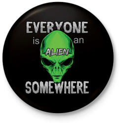 printfashion Valahol mindenki egy Alien - Kitűző, hűtőmágnes - Fekete (14569589)