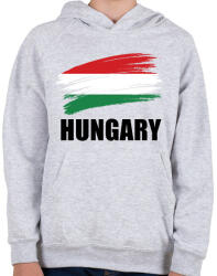 printfashion Hungary 2 - Gyerek kapucnis pulóver - Sport szürke (7352046)