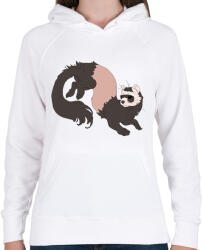 printfashion vadászgörény - Női kapucnis pulóver - Fehér (12699479)