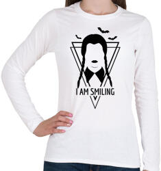 printfashion I am smiling - black - Női hosszú ujjú póló - Fehér (11547672)