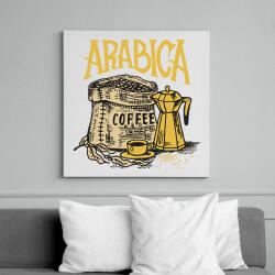 printfashion Arab kávé - Vászonkép - Fehér (6636395)